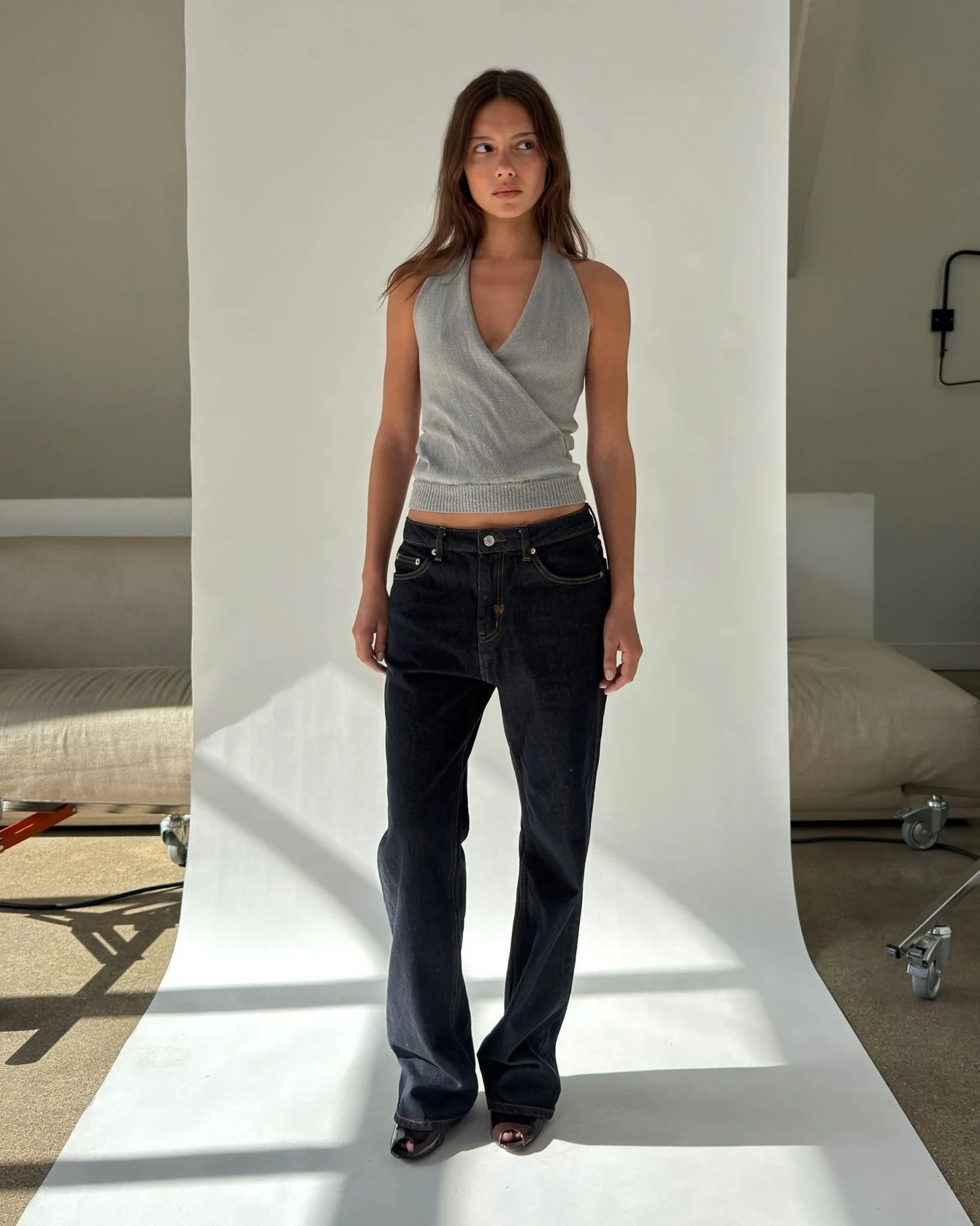 Felt Something Top in Grey - Image 2