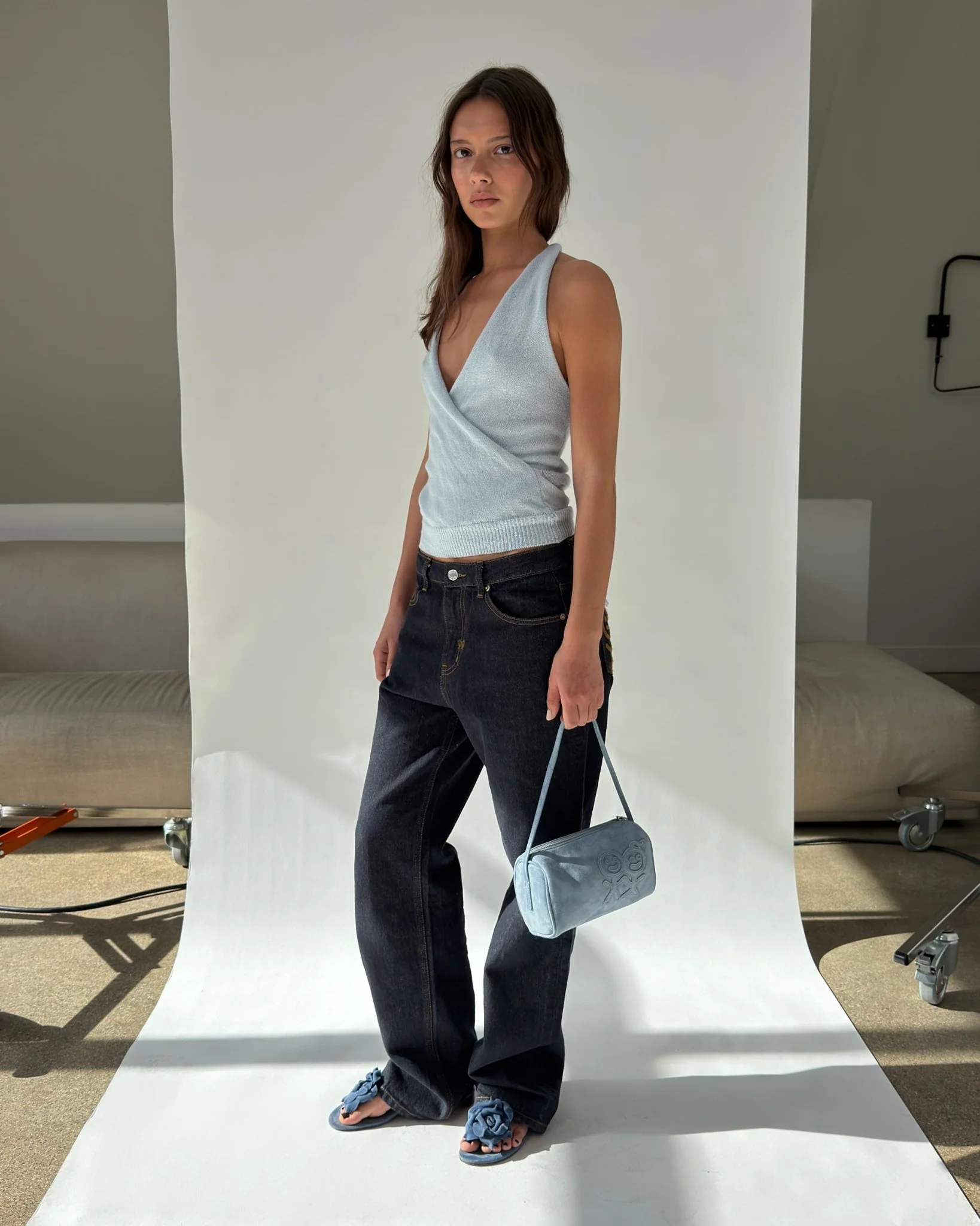 Felt Something Top in Light Blue - Image 3