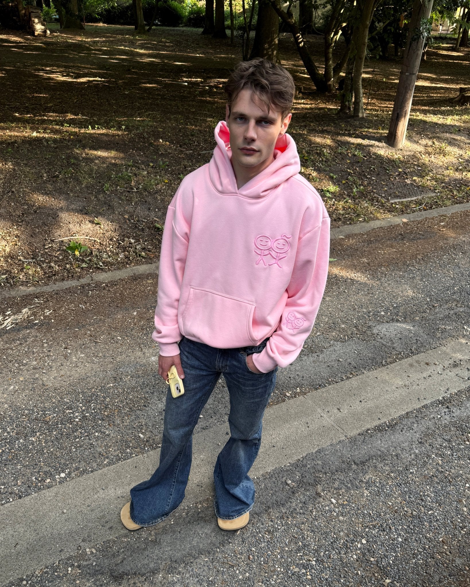 Kids Hoodie Regular Fit in Creamy Pink - Image 3