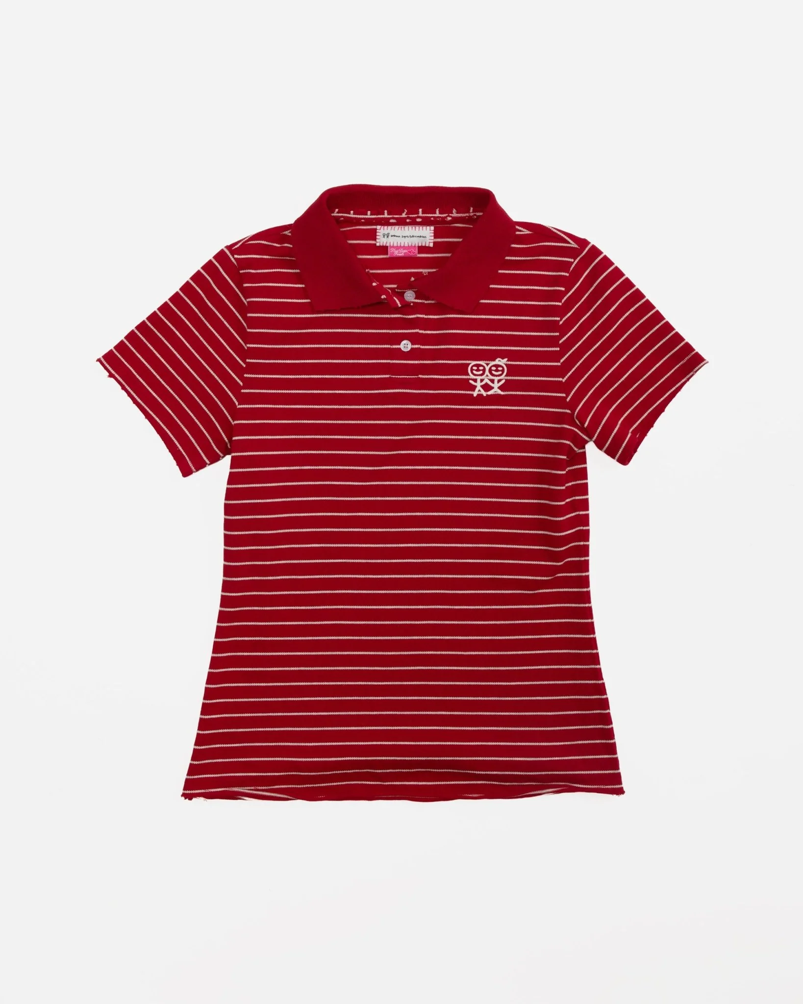 Kids Logo Fitted Polo Shirt in Red - Image 3