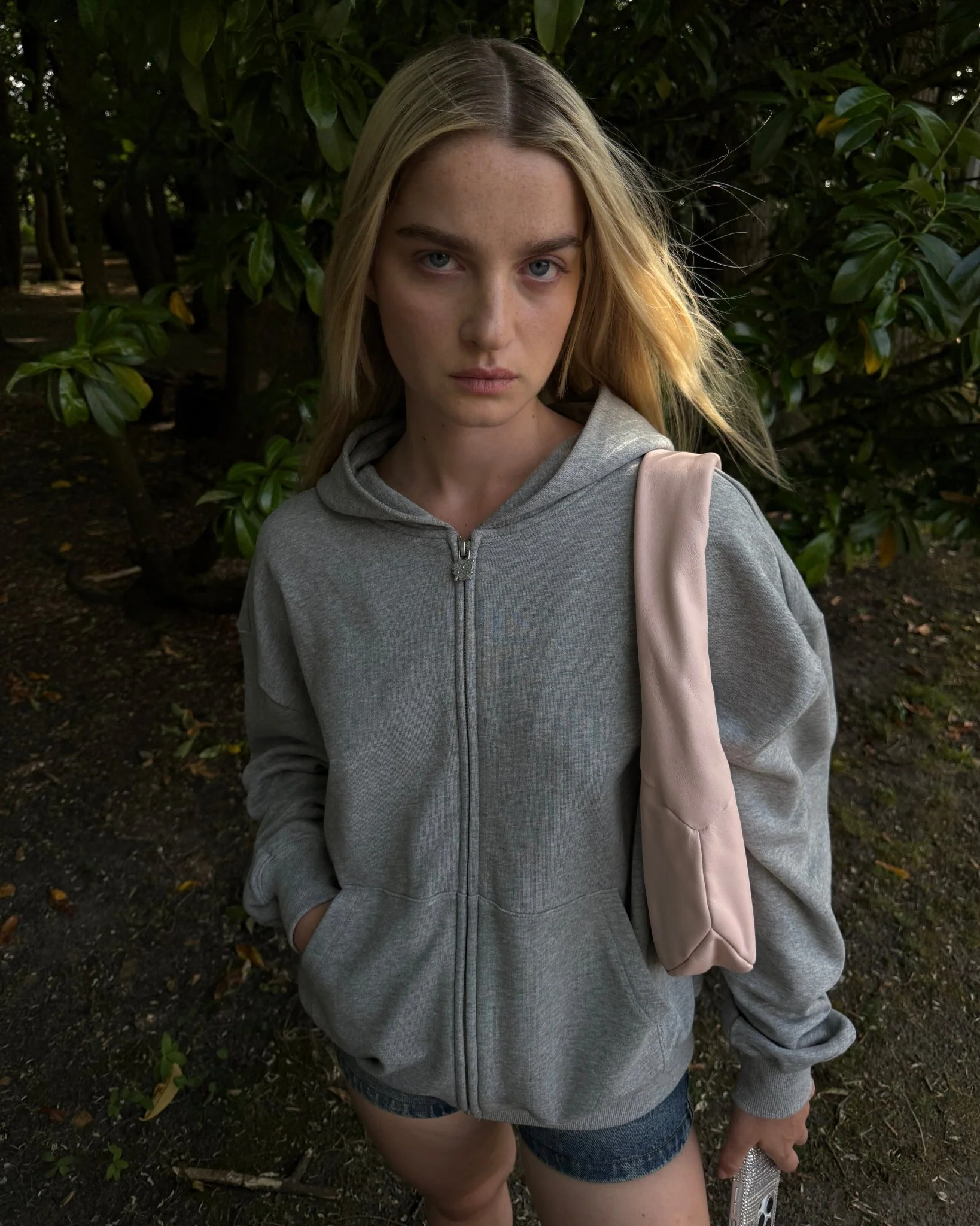 Out and About Hoodie in Grey Melange - Image 5