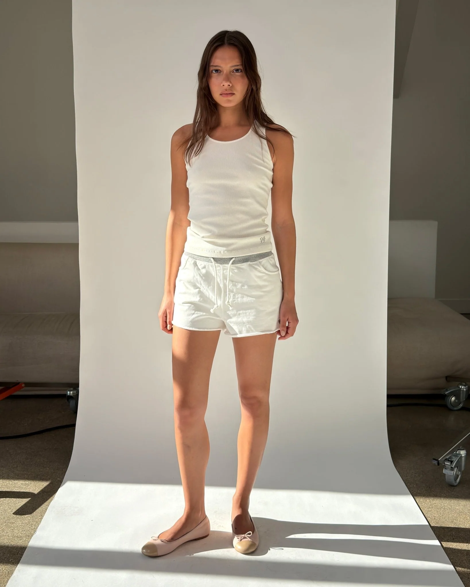 Stay Over Shorts in White - Image 4