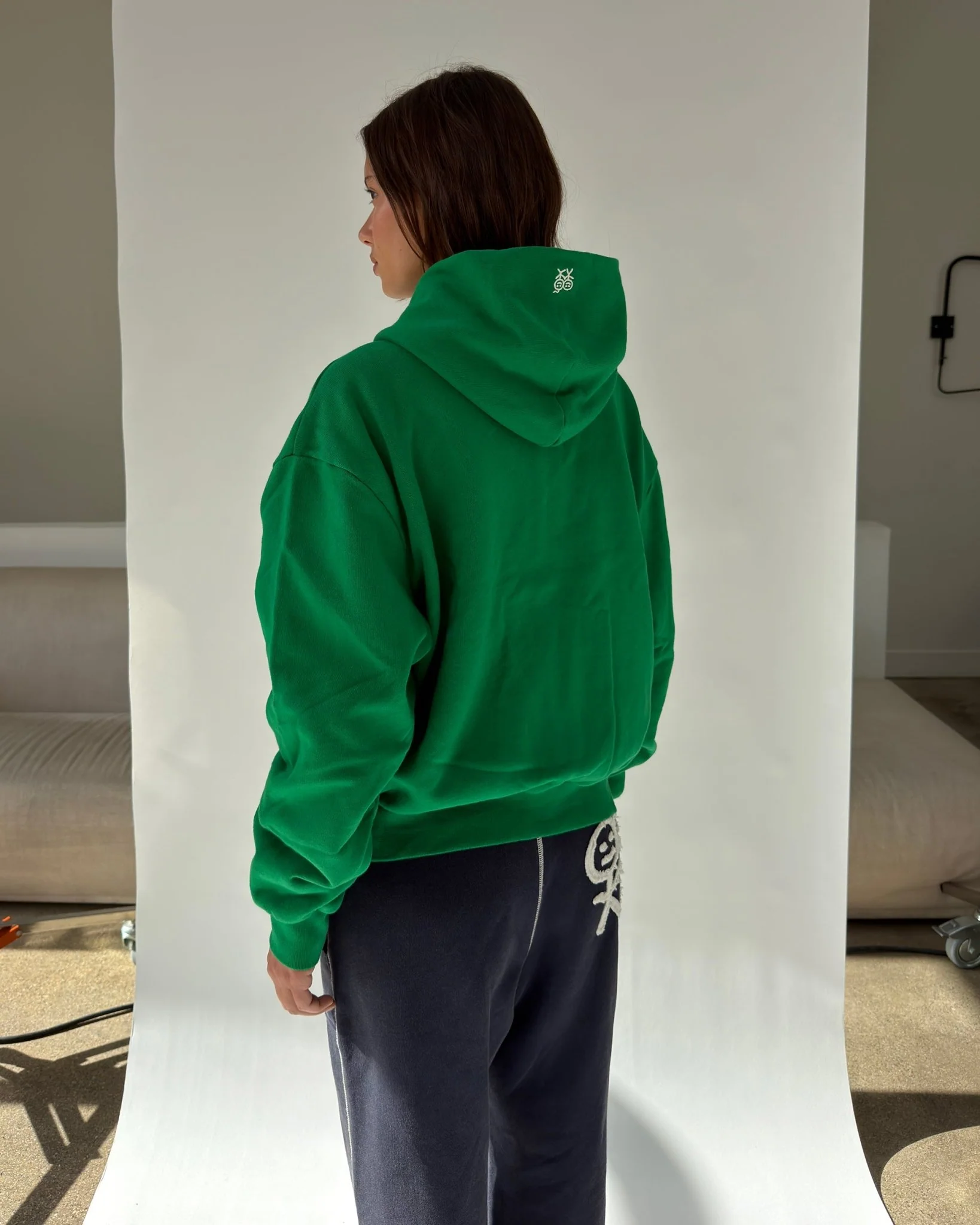 Stolen Zip Hoodie in Green - Image 3