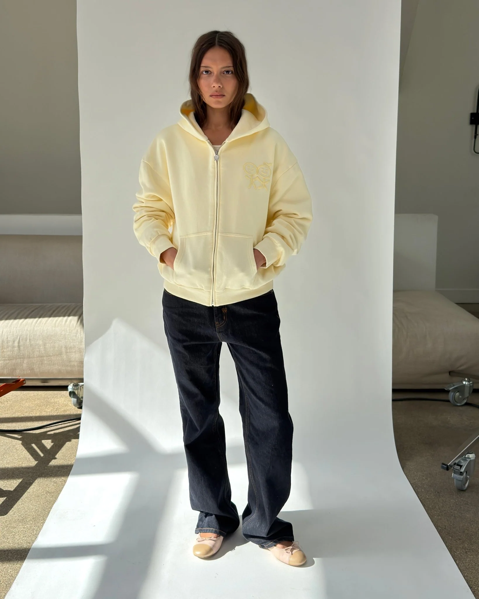 Stolen Zip Hoodie in Honey Glow - Image 3