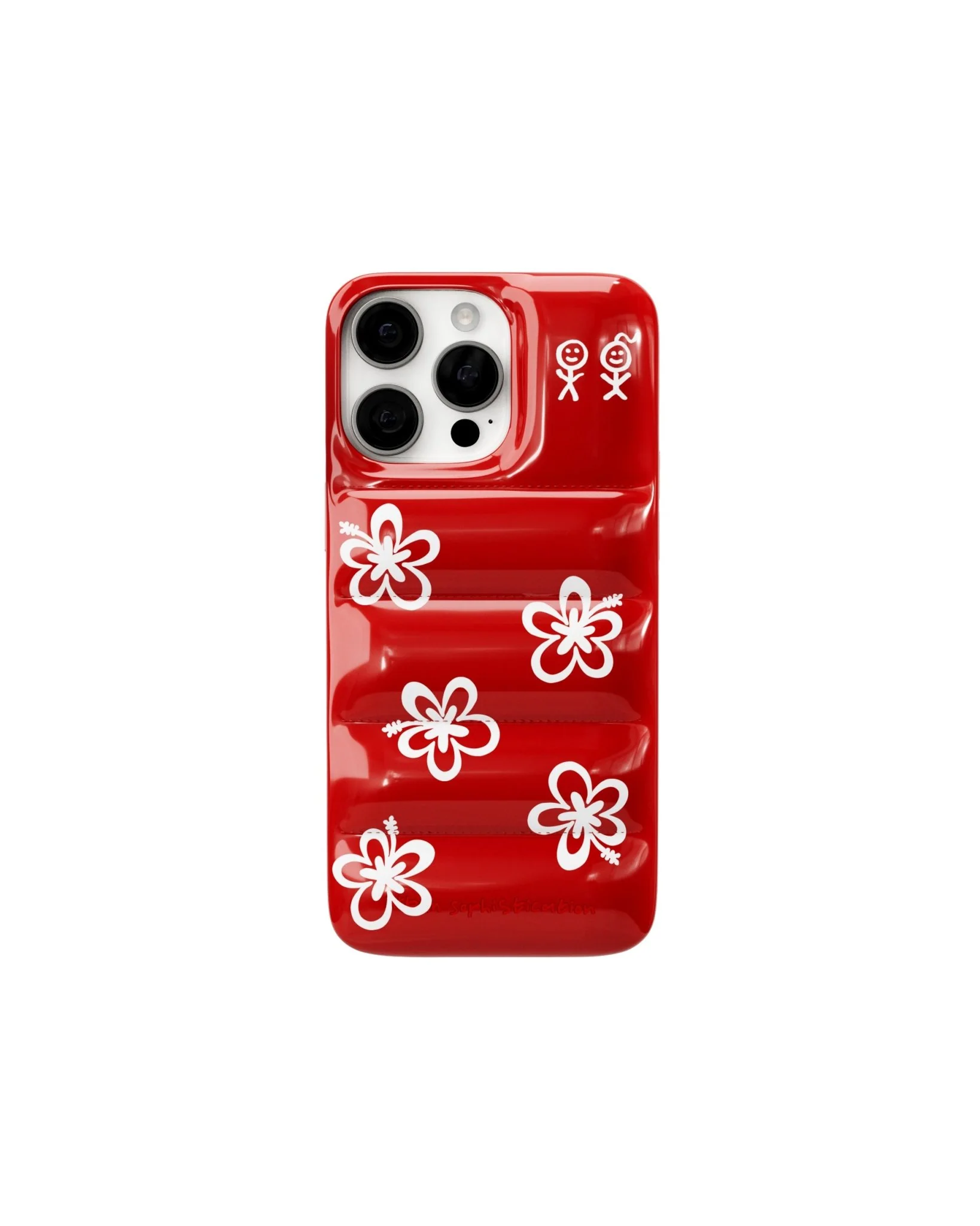 The Puffer Case® - Hibiscus 01 in Tropical Red - Image 12