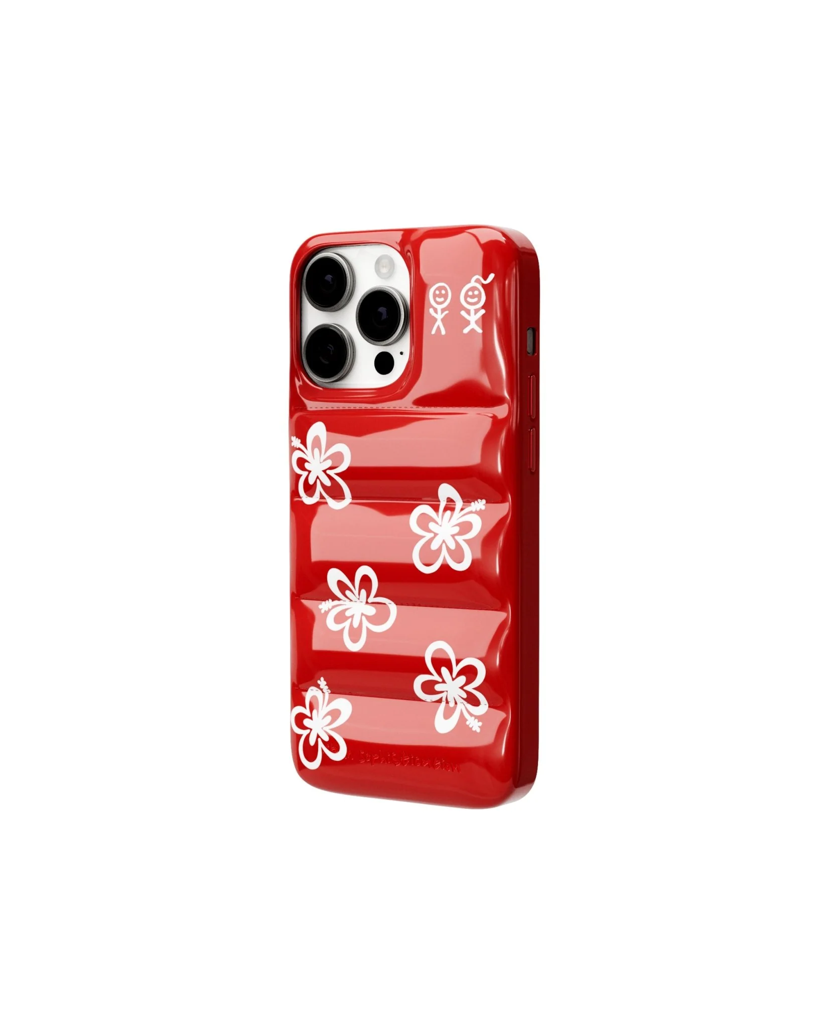 The Puffer Case® - Hibiscus 01 in Tropical Red - Image 13