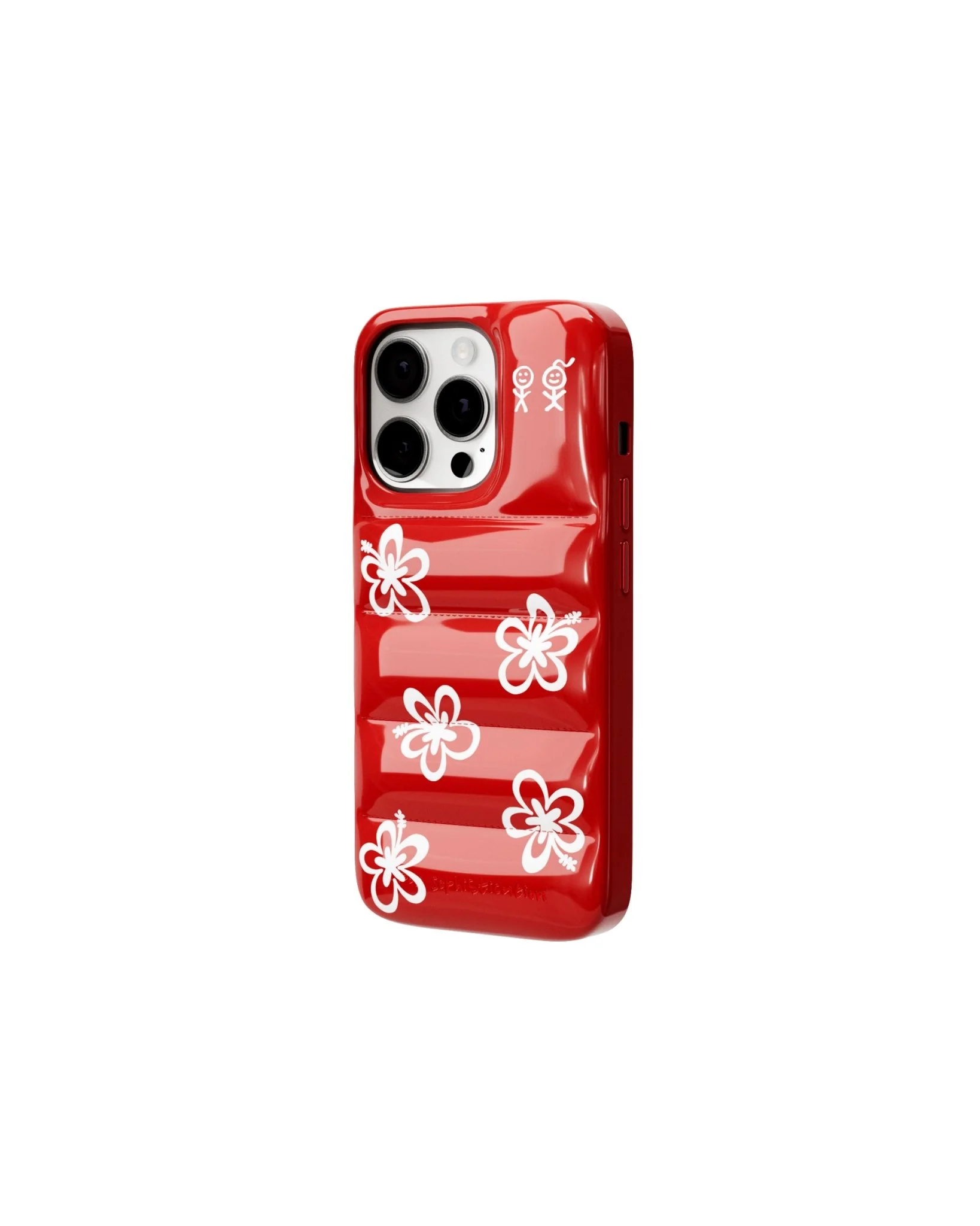 The Puffer Case® - Hibiscus 01 in Tropical Red - Image 16