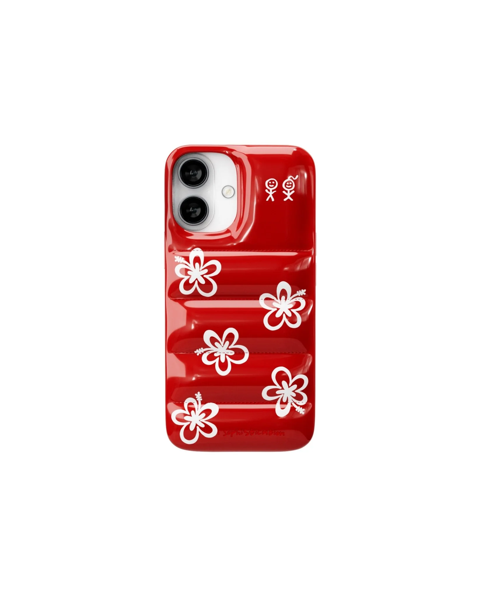 The Puffer Case® - Hibiscus 01 in Tropical Red - Image 19