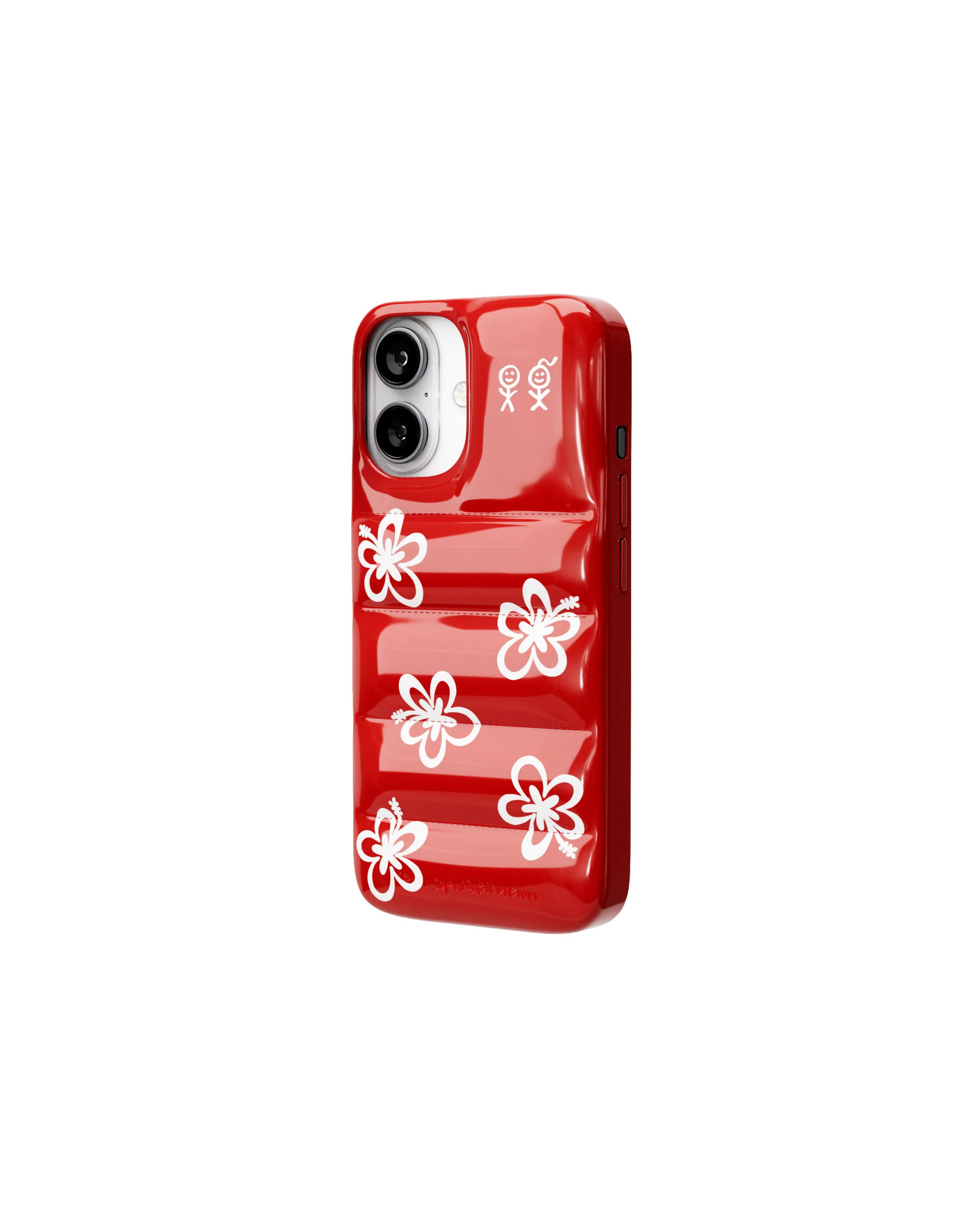 The Puffer Case® - Hibiscus 01 in Tropical Red - Image 20
