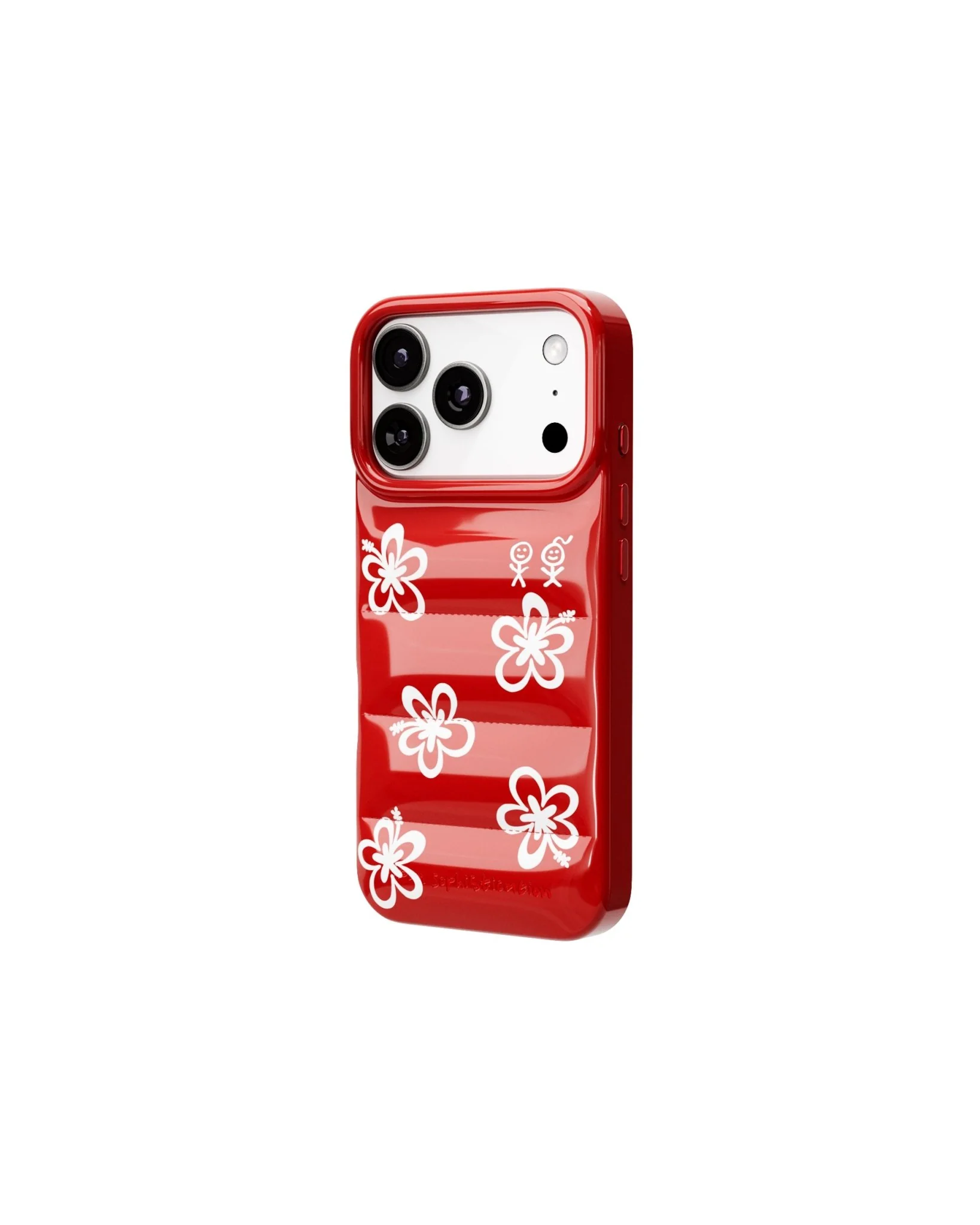 The Puffer Case® - Hibiscus 01 in Tropical Red - Image 6