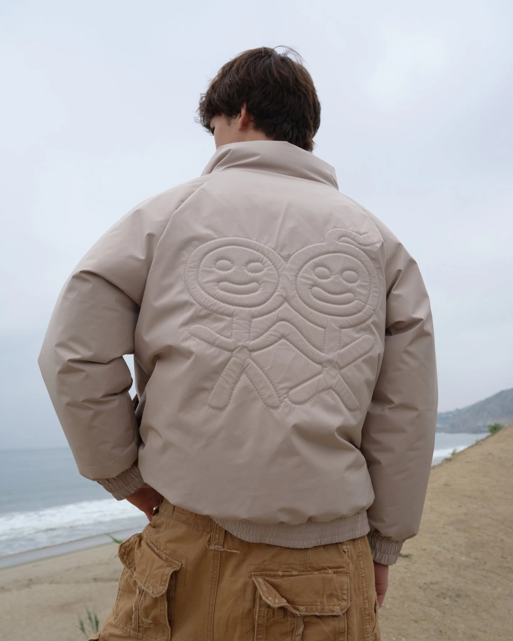 The Puffer Jacket (Trench) in Oat Milk - Image 3