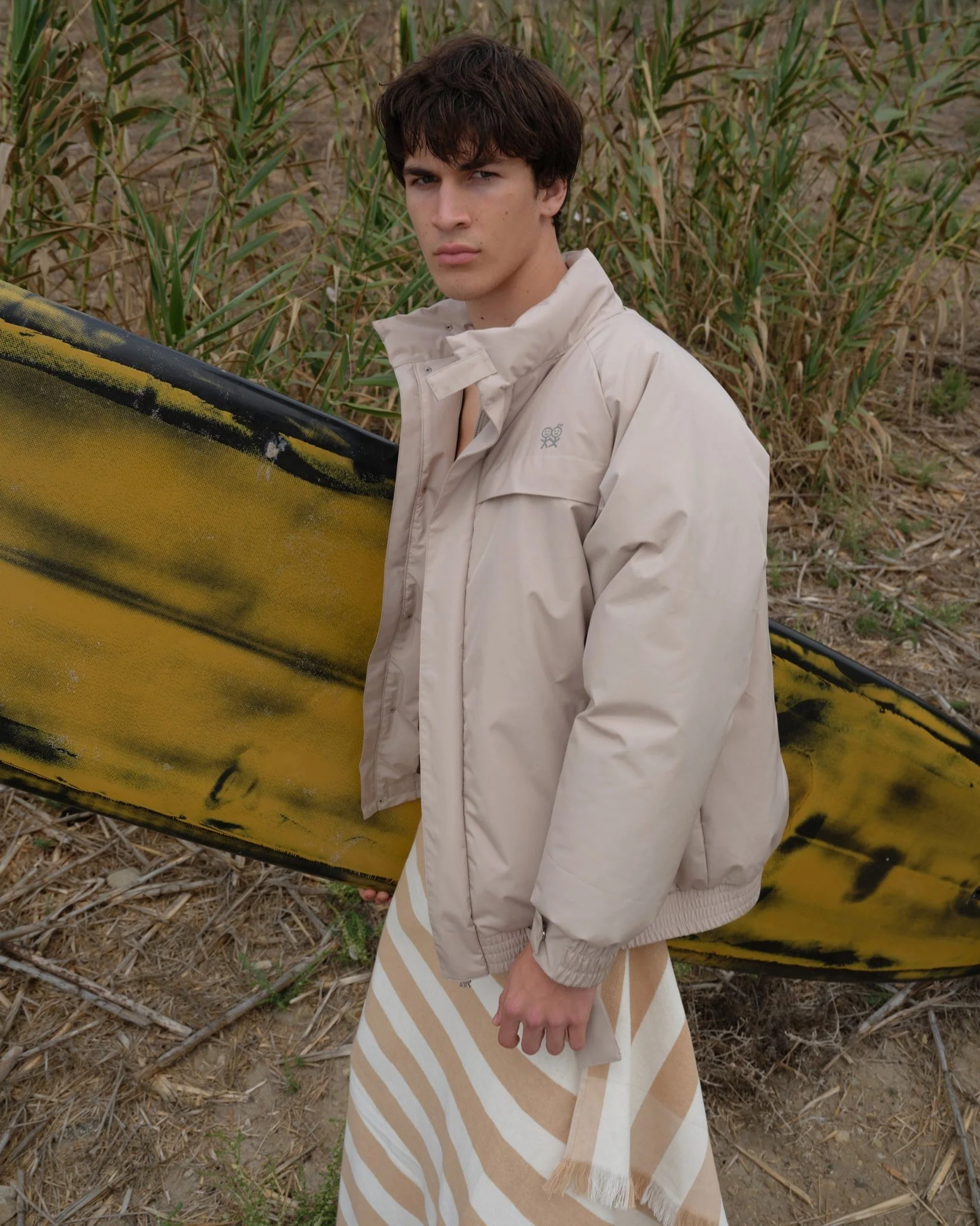 The Puffer Jacket (Trench) in Oat Milk - Image 5
