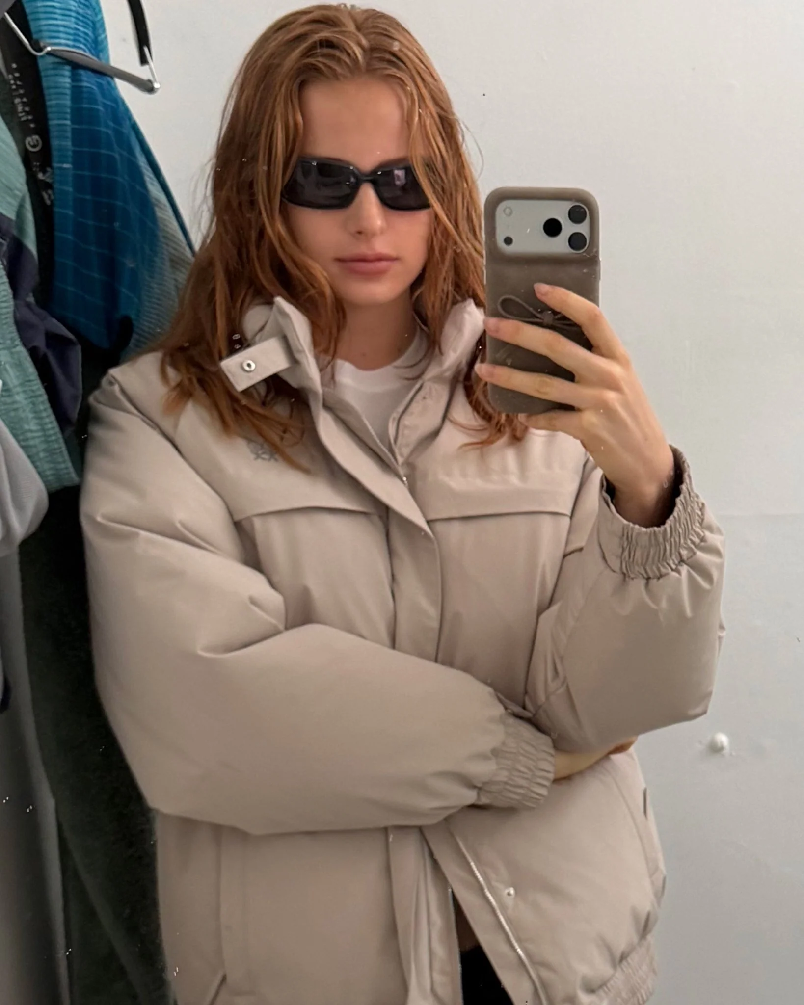 The Puffer Jacket (Trench) in Oat Milk - Image 7