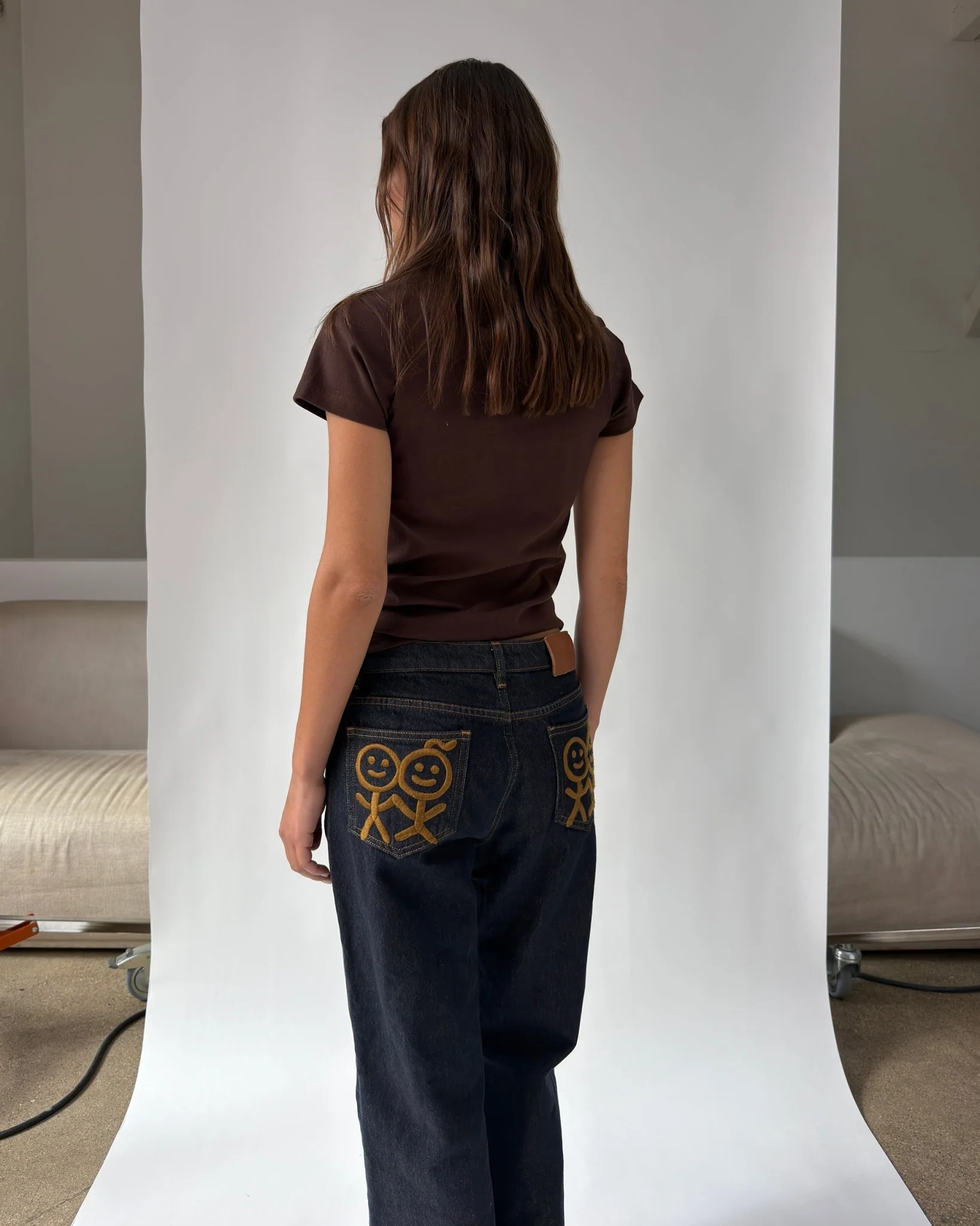 Tight Hug T-Shirt in Dark Brown - Image 2