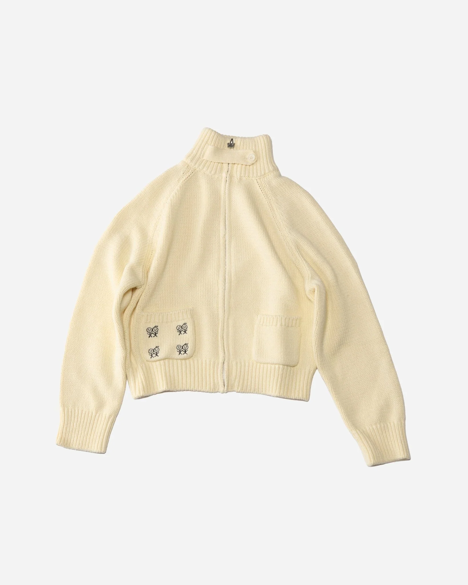 Collar Cardigan  in Butter Cream - Image 5