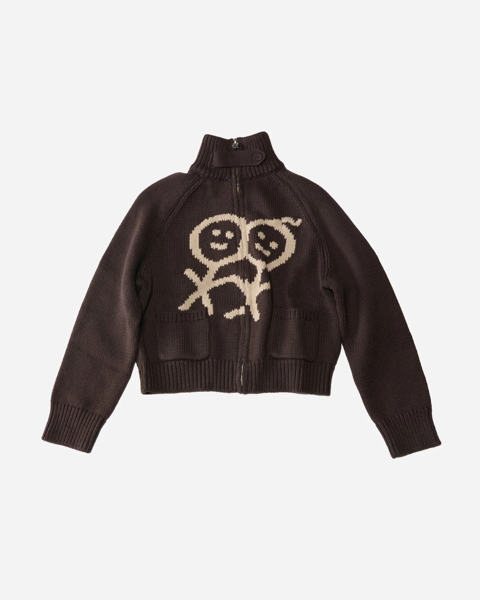Collar Cardigan in Teddy - Image 3